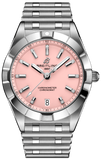 Buy Shop Breitling Chronomat 32 Diamonds Pink Dial Silver Steel Strap Watch for Women - A77310101K1A1 USA Online