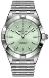Buy Shop Breitling Chronomat 32 Diamonds Green Dial Silver Steel Strap Watch for Women - A77310101L1A1 USA Online