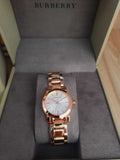 Buy Shop Burberry The City White Dial Rose Gold Steel Strap Watch for Women - BU9204 USA Online