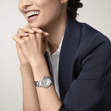 Buy Shop Cartier Ballon Bleu De Cartier Silver Dial Silver Steel Strap Watch for Women - WSBB0048 USA Online