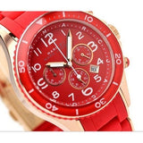 Buy Shop Marc Jacobs Rock Chronograph Red Dial Red Silicone Strap Watch for Women - MBM2577 USA Online