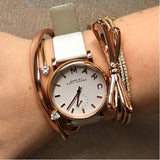 Buy Shop Marc Jacobs Baker White Dial White Leather Strap Watch for Women - MBM1283 USA Online