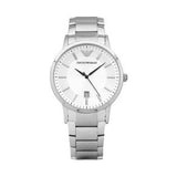Buy Shop Emporio Armani Classic Quartz White Dial Silver Steel Strap Watch For Men - AR2430 USA Online