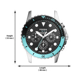 Buy Shop Fossil FB-01 Chronograph Black Dial Silver Steel Strap Watch for Men - FS5827 USA Online