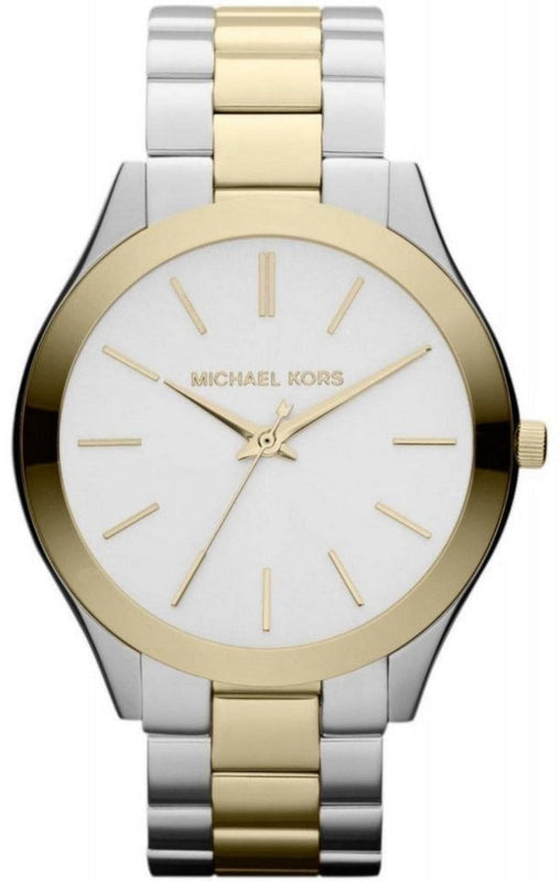 Buy Shop Michael Kors Runway Slim Silver Dial Two Tone Stainless Steel Strap Watch for Women - MK3198 USA Online