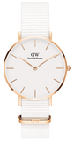 Buy Shop Daniel Wellington Classic Petite Dover White Dial White Nylon Strap Watch For Women - DW00100311 USA Online