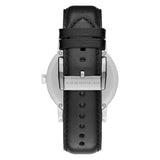 Burberry The City Black Dial Black Leather Strap Watch for Men - BU9009