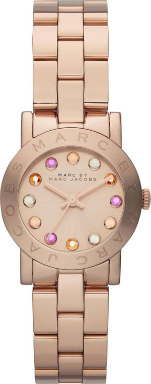 Buy Shop Marc Jacobs Amy Rose Gold Dial Rose Gold Steel Strap Watch for Women - MBM3219 USA Online