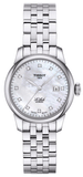 Buy Shop Tissot Le Locle Automatic Diamonds Mother of Pearl Dial Silver Steel Strap Watch For Women - T006.207.11.116.00 USA Online