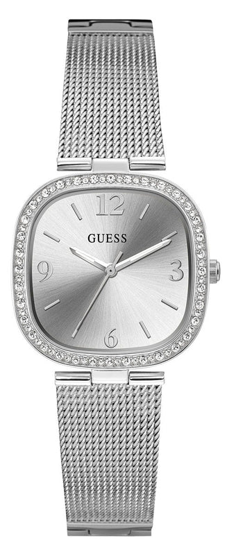 Buy Shop Guess Tapestry Diamonds Silver Dial Silver Mesh Bracelet Watch for Women - GW0354L1 USA Online