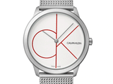 Buy Shop Calvin Klein Minimal White Dial Silver Mesh Bracelet Watch for Women - K3M52152 USA Online