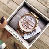 Buy Shop Michael Kors Brecken Chronograph Quartz Rose Gold Dial Rose Gold Steel Strap Watch For Women - MK6367 USA Online