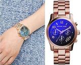 Buy Shop Michael Kors Runway Iridescent Dial Rose Gold Steel Strap Watch for Women - MK5940 USA Online
