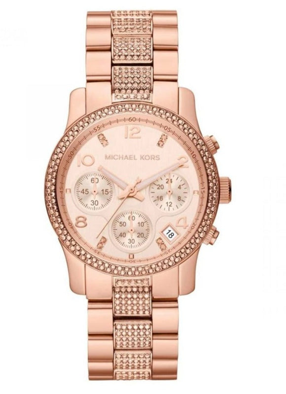 Buy Shop Michael Kors Runway Gold Dial Gold Steel Strap Watch for Women - MK5827 USA Online