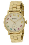 Buy Shop Marc Jacobs Baker White Dial Gold Steel Strap Watch for Women - MBM3440 USA Online