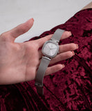 Buy Shop Guess Tapestry Diamonds Silver Dial Silver Mesh Bracelet Watch for Women - GW0354L1 USA Online