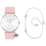 Buy Shop Coach Perry White Dial Pink Leather Strap Watch for Women - 14503118 USA Online