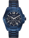 Buy Shop Guess Flagship Chronograph Blue Dial Blue Steel Strap Watch for Men - W0601G2 USA Online