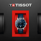 Buy Shop Tissot Carson Premium Powermatic 80 Blue Dial Blue Leather Strap Watch For Men - T122.407.16.043.00 USA Online