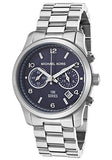 Buy Shop Michael Kors Hunger Stop 100 Series Navy Blue Dial Silver Steel Strap Watch for Women - MK5814 USA Online