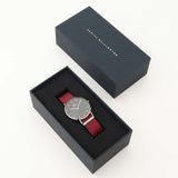 Buy Shop Daniel Wellington Classic Roselyn Black Dial Maroon Nylon Strap Watch For Women - DW00100274 USA Online