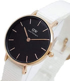 Buy Shop Daniel Wellington Classic Petite Dover Black Dial White NATO Strap Watch For Women - DW001000314 USA Online