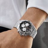 Buy Shop Breitling Chronomat B01 42mm Black Dial Silver Steel Strap Watch for Men - AB0134101B1A1 USA Online