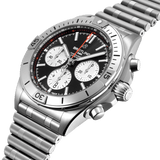 Buy Shop Breitling Chronomat B01 42mm Black Dial Silver Steel Strap Watch for Men - AB0134101B1A1 USA Online