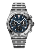 Buy Shop Breitling Chronomat B01 42mm Blue Dial Silver Steel Strap Watch for Men - AB0134101C1A1 USA Online