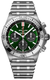 Buy Shop Breitling Chronomat B01 42 Green Dial Silver Steel Strap Watch for Men - AB0134101L1A1 USA Online