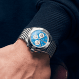 Buy Shop Breitling Chronomat B01 42 Six Nations Italy Blue Dial Silver Steel Strap Watch for Men - AB0134A41C1A1 USA Online