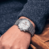 Buy Shop Breitling Chronomat B01 42 Six Nations England White Dial Silver Steel Strap Watch for Men - AB0134A71A1A1 USA Online