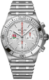 Buy Shop Breitling Chronomat B01 42 Six Nations England White Dial Silver Steel Strap Watch for Men - AB0134A71A1A1 USA Online