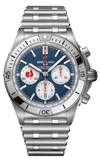 Buy Shop Breitling Chronomat B01 42 Six Nations France Blue Dial Silver Steel Strap Watch for Men - AB0134A81C1A1 USA Online