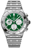 Buy Shop Breitling Chronomat B01 42 Six Nations Ireland Green Dial Silver Steel Strap Watch for Men - AB0134A91L1A1 USA Online