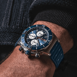 Buy Shop Breitling Super Chronomat B01 44 Blue Dial Blue Rubber Strap Watch for Men - AB0136161C1S1 USA Online