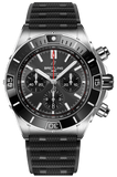 Buy Shop Breitling Super Chronomat B01 44 Black Dial Black Rubber Strap Watch for Men - AB0136251B2S1 USA Online