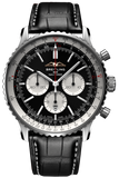 Buy Shop Breitling Navitimer B01 Chronograph 46 Black Dial Black Leather Strap Watch for Men - AB0137211B1P1 USA Online