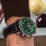 Buy Shop Breitling Navitimer B01 Chronograph 46 Green Dial Black Leather Strap Watch for Men - AB0137241L1P1 USA Online