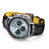 Buy Shop Breitling Navitimer B01 Chronograph 43 Blue Dial Black Leather Strap Watch for Men - AB0138241C1P1 USA Online