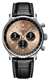 Buy Shop Breitling Navitimer B01 Chronograph 43 Brown Dial Black Leather Strap Watch for Men - AB0138241K1P1 USA Online