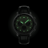 Buy Shop Breitling Navitimer B01 Chronograph 43 Green Dial Black Leather Strap Watch for Men - AB0138241L1P1 USA Online