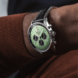 Buy Shop Breitling Navitimer B01 Chronograph 43 Green Dial Black Leather Strap Watch for Men - AB0138241L1P1 USA Online