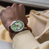 Buy Shop Breitling Navitimer B01 Chronograph 41 Green Dial Brown Leather Strap Watch for Men - AB0139211L1P1 USA Online