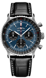 Buy Shop Breitling Navitimer B01 Chronograph 41 Blue Dial Black Leather Strap Watch for Men - AB0139241C1P1 USA Online