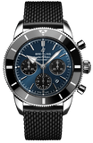 Buy Shop Breitling Superocean Heritage B01 Chronograph 44 Blue Dial Black Mesh Bracelet Watch for Men - AB0162121C1S1 USA Online