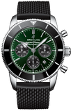 Buy Shop Breitling Superocean Heritage B01 Chronograph 44 Limited Edition Green Dial Black Mesh Bracelet Watch for Men - AB01621A1L1S1 USA Online