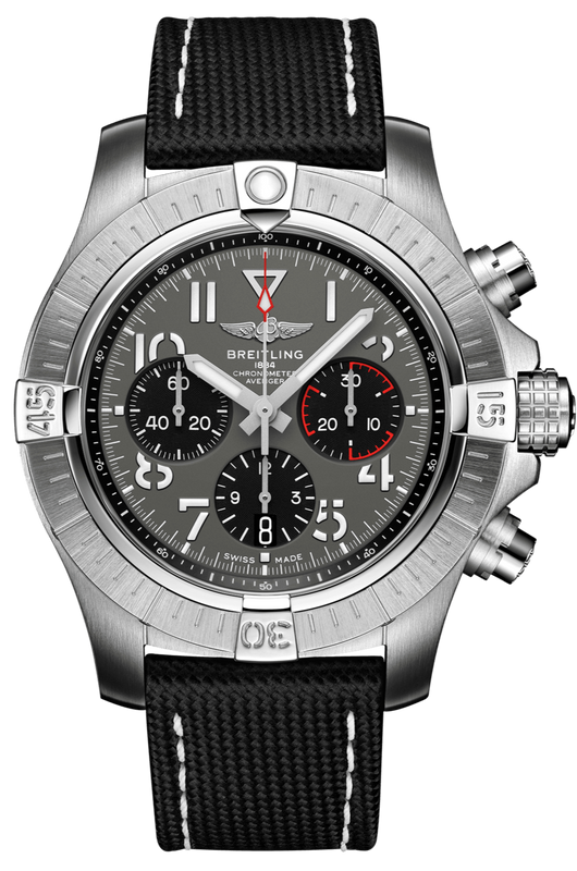 Buy Shop Breitling Avenger B01 Chronograph 45 Anthracite Dial Black Nylon Strap Watch for Men - AB01821A1B1X1 USA Online