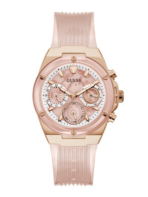 Buy Shop Guess Athena Rose Gold Dial Rose Gold Rubber Strap Watch for Women - GW0409L3 USA Online
