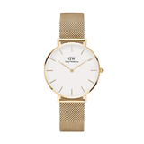 Buy Shop Daniel Wellington Classic Petite Evergold White Dial Gold Mesh Bracelet Watch For Women - DW00100346 USA Online